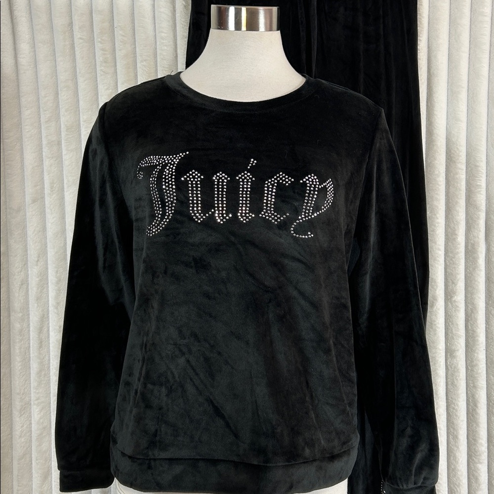 Juicy Couture Sleepwear Black Loungewear Rhinestone Spell Out Juicy Set Size M View 2